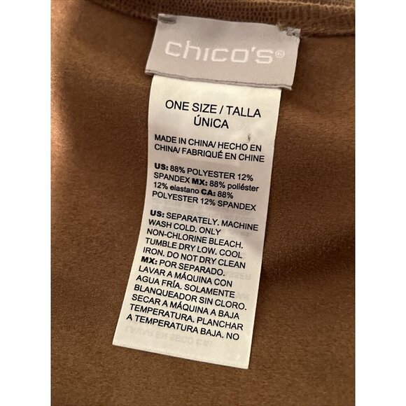 Chico’s Wrap One Size Fringed Faux-Suede Hook Eye Closure Cowboy Western - Picture 7 of 8